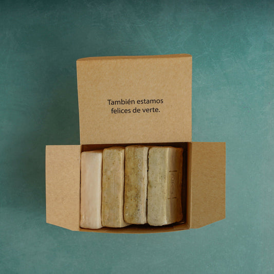Caja de shampoos en barra